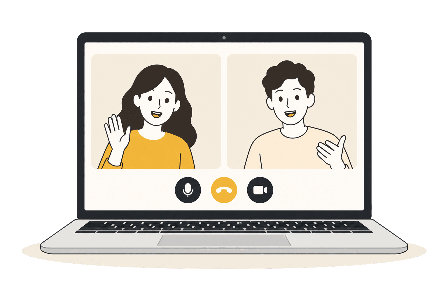 An online tutoring lesson on a laptop
